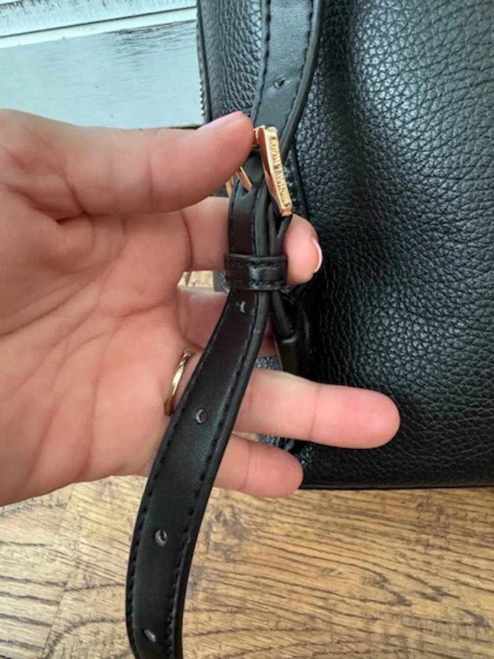 NWT Michael Kors Valerie Medium Backpack Black Leather Adjustable Straps